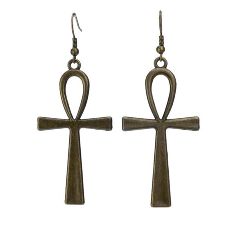 Hand crafted Ankh Earrings / Key of Life Symbol