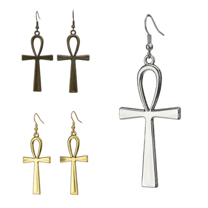 Hand crafted Ankh Earrings / Key of Life Symbol